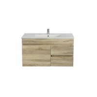 Berge Ensuite White Oak Wall Hung Vanity